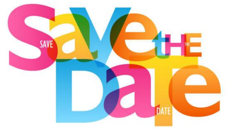 Save the Date in bunter Schrift