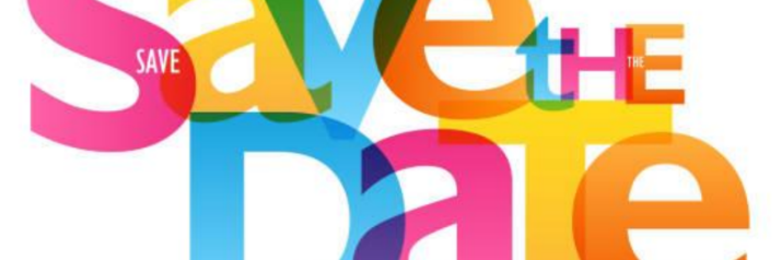 Save the Date in bunter Schrift