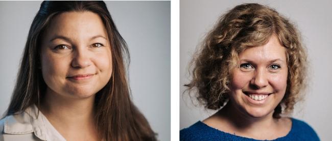 Porträtfotos zweier Frauen