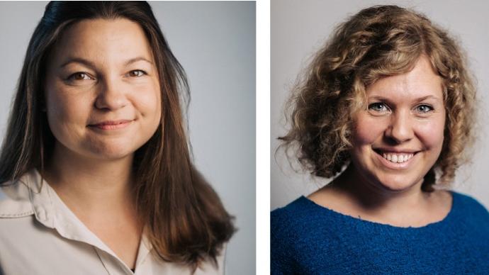 Porträtfotos zweier Frauen