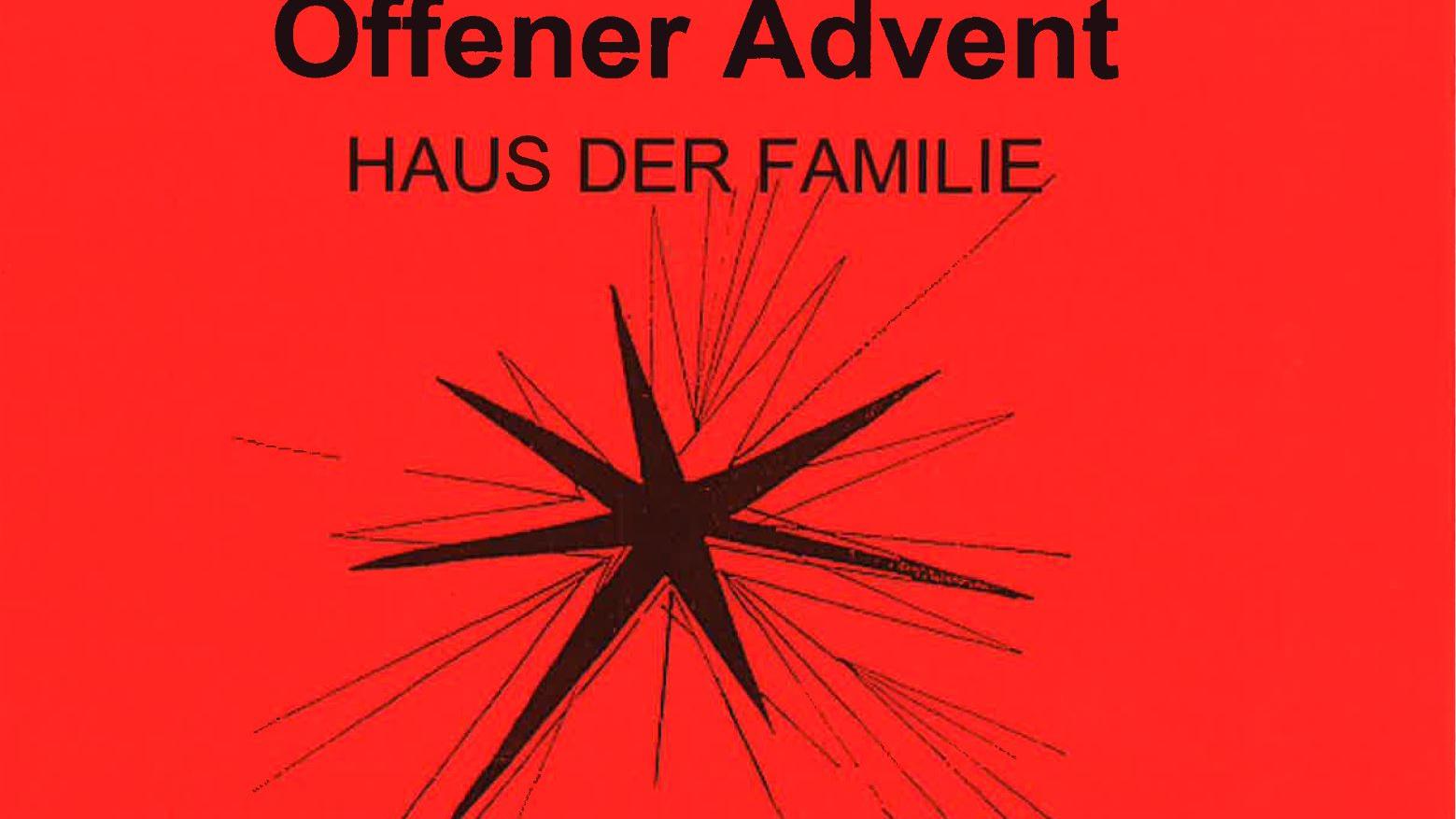 Einladung zum offenen Advent im Haus der Familie