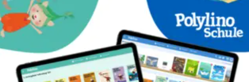 Werbung für die Polylino App - eine App, die Bücher für Kinder und Jugendliche kostenlos zur Verfügung stelle